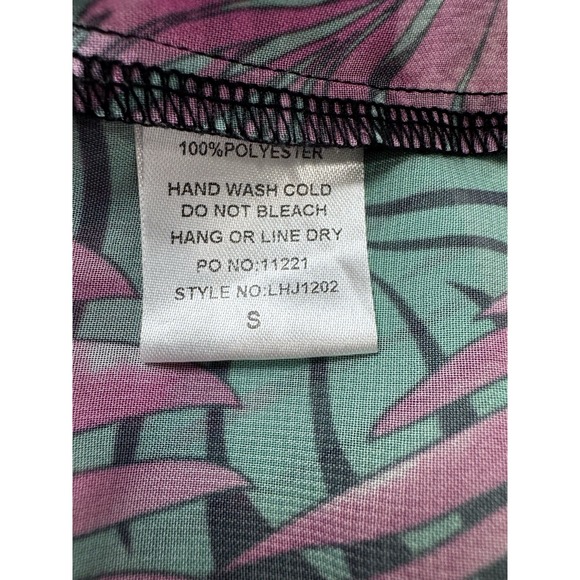 Kimono Maxi Duster Sheer Cardigan Open Front Palm Tropical Beach Oversized Small - Picture 9 of 9